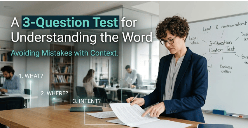 A 3-Question Test for Understanding the Word 